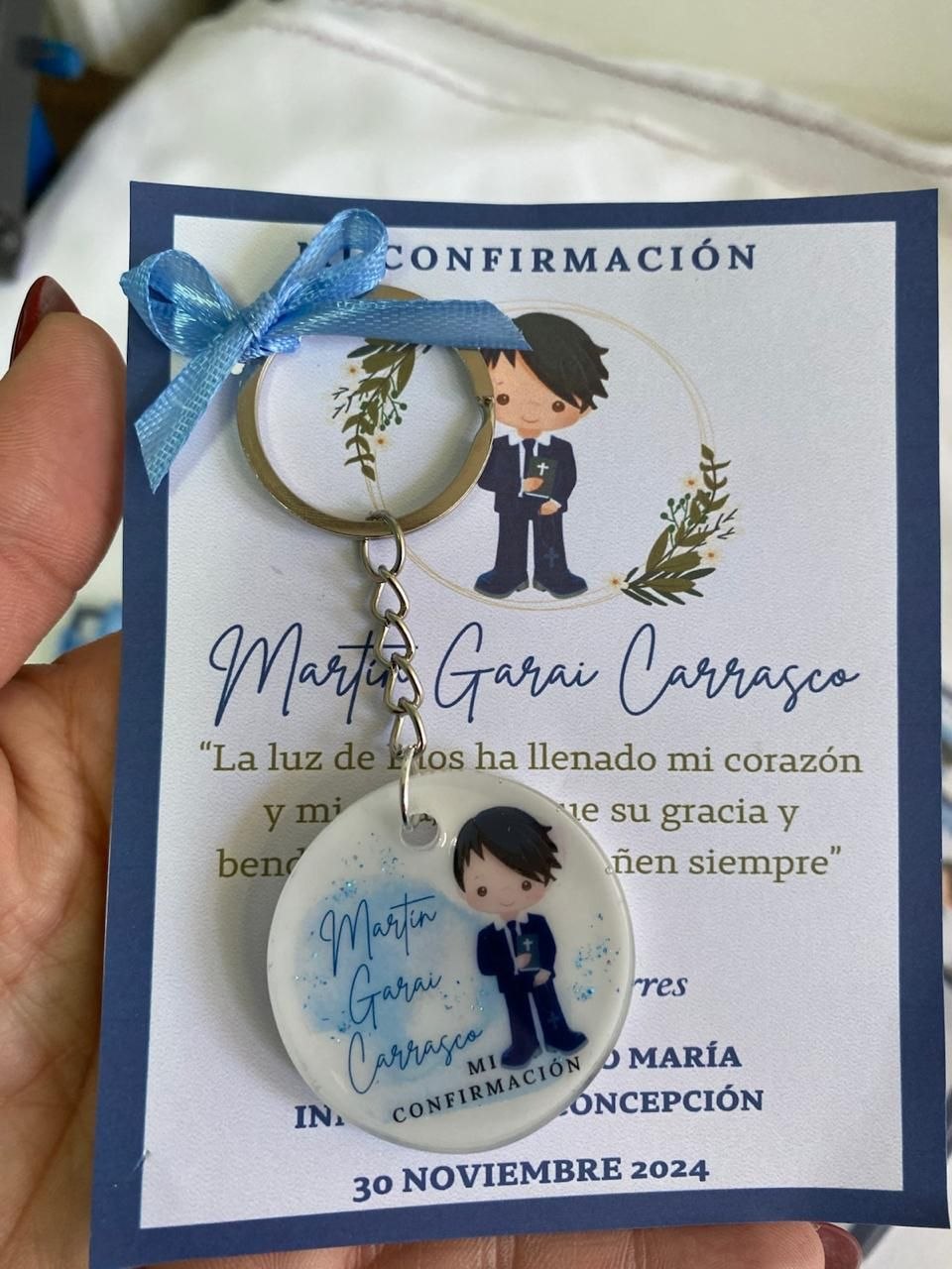 Confirmación Martín Garai Carrasco - Llavero personalizado